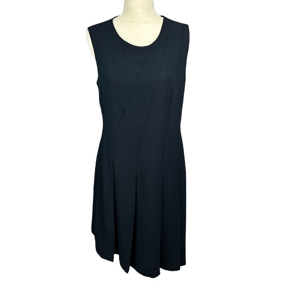 Banana Republic Navy Blue Fitted Flare Dress Size 10
